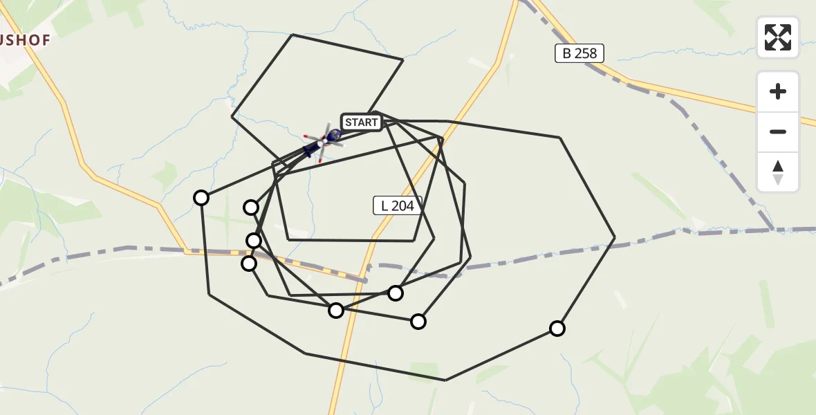 Flugroute Polizeihubschrauber Hellenthal - Hellenthal, 05 Mai 2026, 12:53