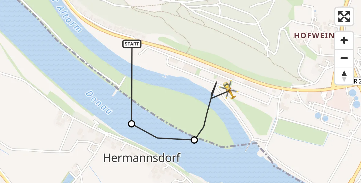 Flugroute Rettungshubschrauber Bogen - Bogen, 05 Mai 2026, 12:59