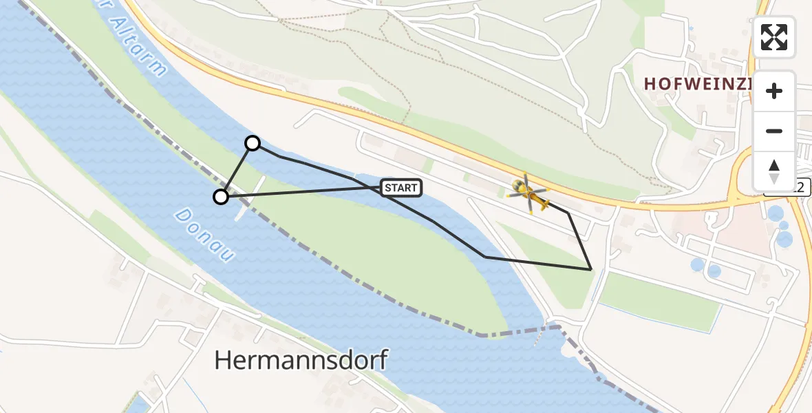 Flugroute Rettungshubschrauber Bogen - Bogen, 05 Mai 2026, 13:06