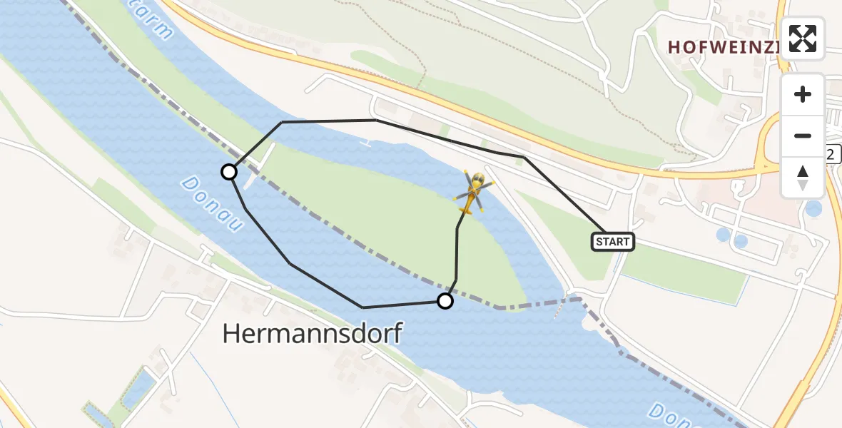 Flugroute Rettungshubschrauber Bogen - Bogen, 05 Mai 2026, 13:09