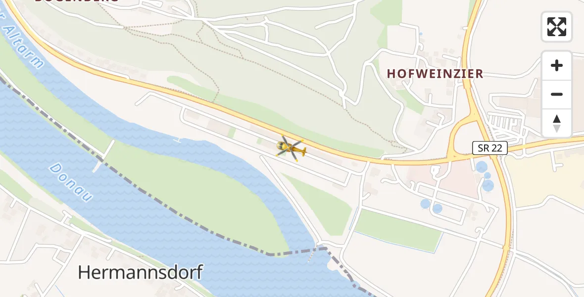 Flugroute Rettungshubschrauber Bogen - Bogen, 05 Mai 2026, 13:17