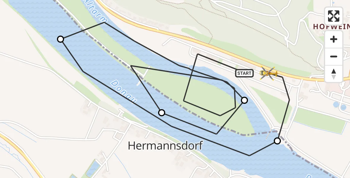 Flugroute Rettungshubschrauber Bogen - Bogen, 05 Mai 2026, 13:33