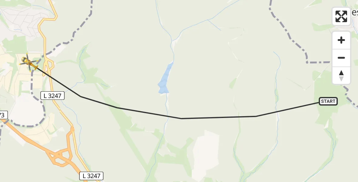 Flugroute Rettungshubschrauber Schleusingen - Suhl, 05 Mai 2026, 16:47