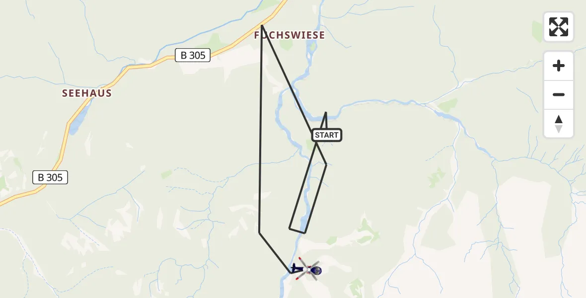Flugroute Polizeihubschrauber Ruhpolding - Ruhpolding, 05 Mai 2026, 18:03