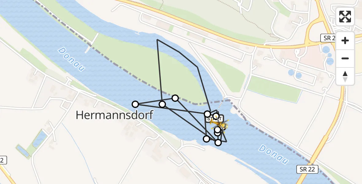 Flugroute Rettungshubschrauber Bogen - Bogen, 06 Mai 2026, 09:36