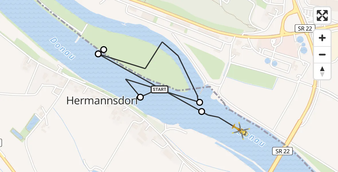 Flugroute Rettungshubschrauber Bogen - Bogen, 06 Mai 2026, 10:28