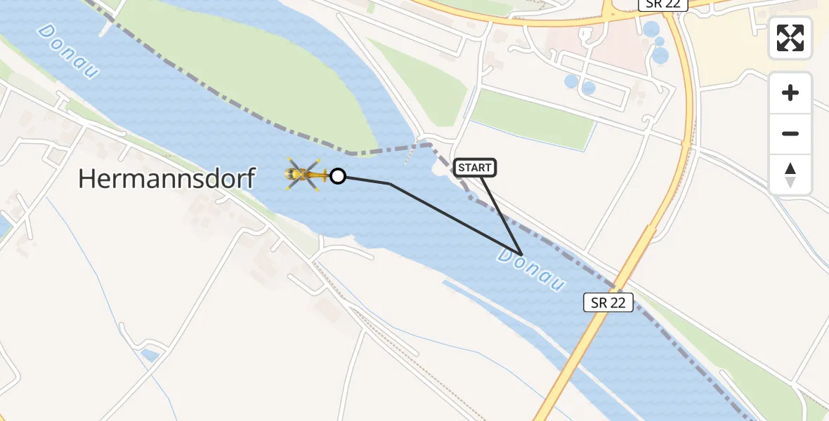 Flugroute Rettungshubschrauber Bogen - Aiterhofen, 06 Mai 2026, 10:51
