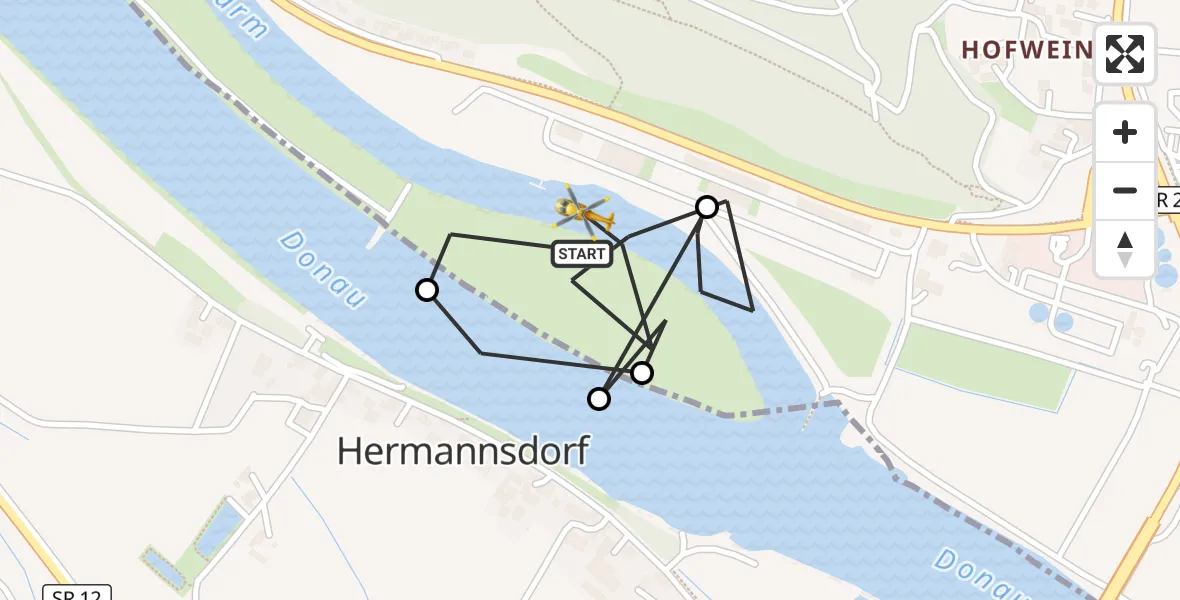 Flugroute Rettungshubschrauber Bogen - Bogen, 06 Mai 2026, 12:28