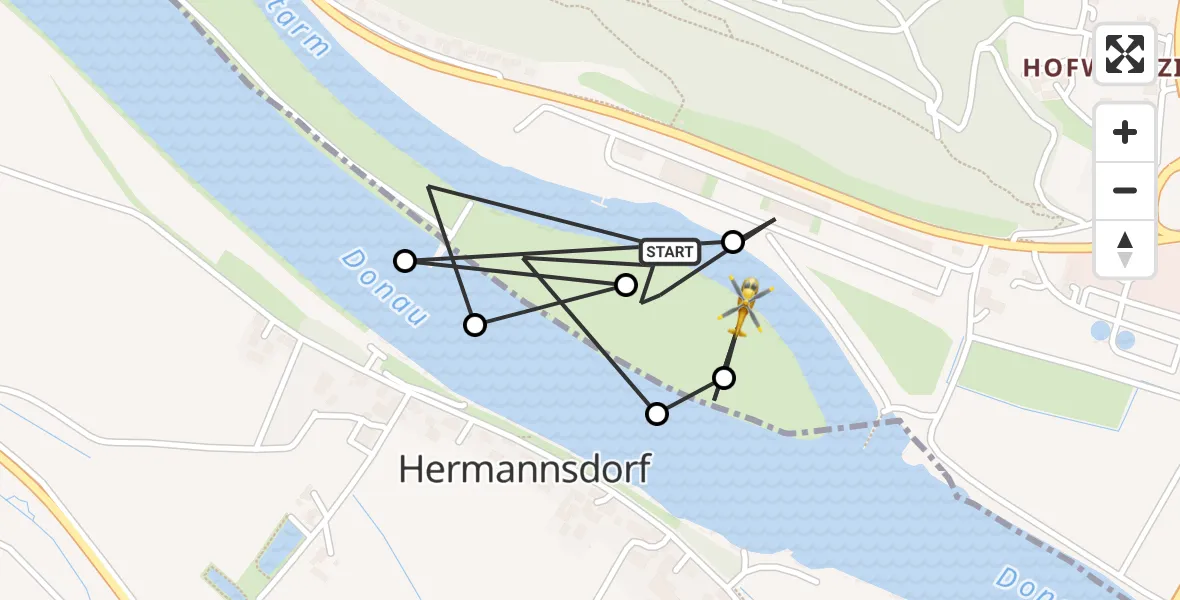 Flugroute Rettungshubschrauber Bogen - Bogen, 06 Mai 2026, 12:36