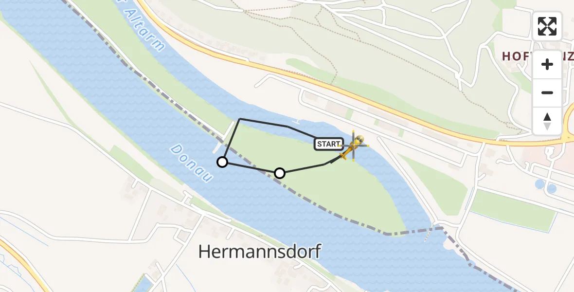 Flugroute Rettungshubschrauber Bogen - Bogen, 06 Mai 2026, 12:48