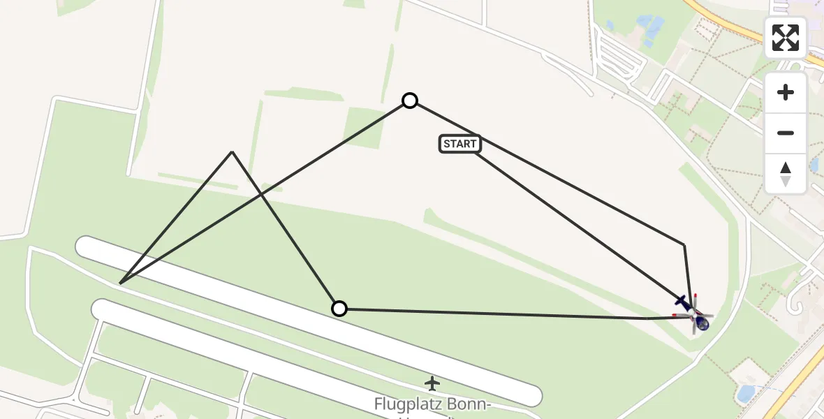 Flugroute Polizeihubschrauber Sankt Augustin - Sankt Augustin, 06 Mai 2026, 12:49