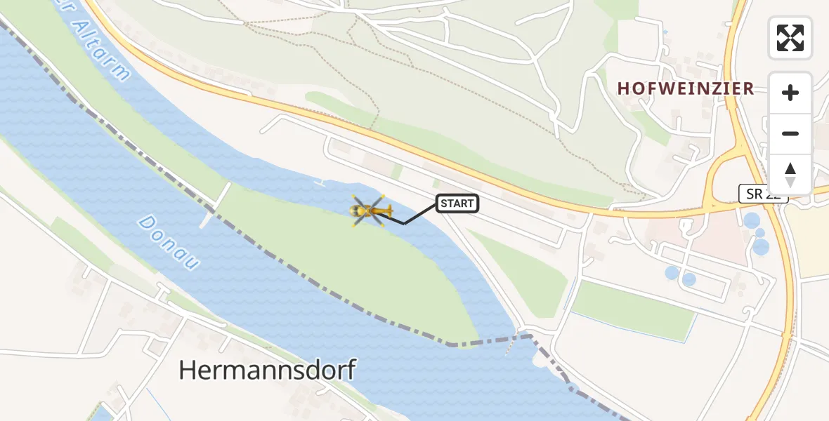 Flugroute Rettungshubschrauber Bogen - Bogen, 06 Mai 2026, 13:11