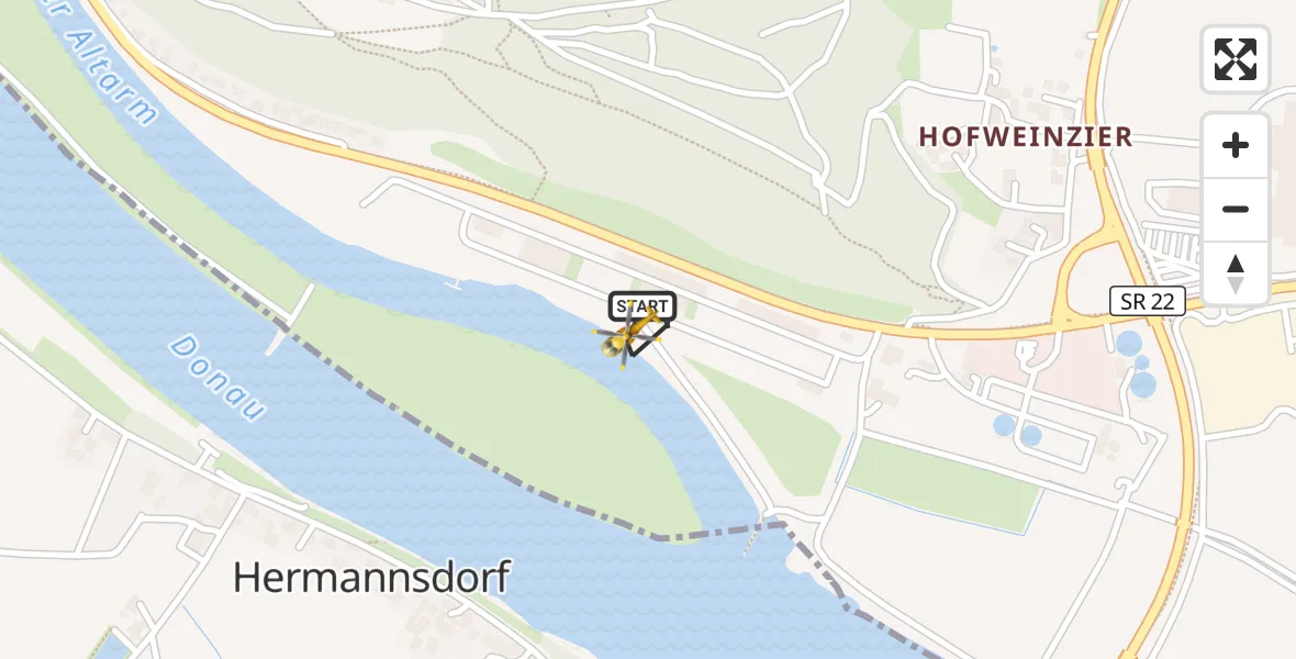Flugroute Rettungshubschrauber Bogen - Bogen, 06 Mai 2026, 13:21