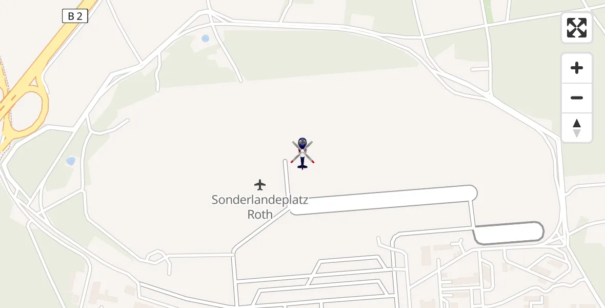 Flugroute Polizeihubschrauber Flugplatz Roth - Flugplatz Roth, 06 Mai 2026, 17:20