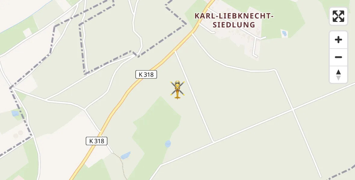 Flugroute Rettungshubschrauber Zeulenroda-Triebes - Zeulenroda-Triebes, 06 Mai 2026, 17:51