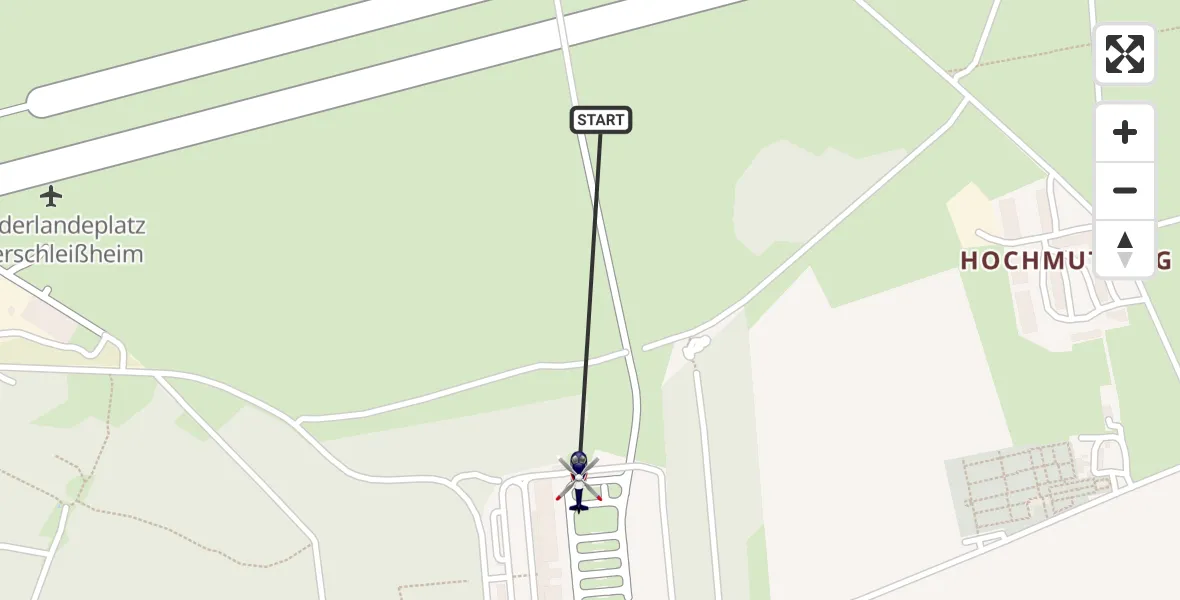 Flugroute Polizeihubschrauber Oberschleissheim Hubschrauberlandeplatz - Oberschleißheim, 06 Mai 2026, 20:03