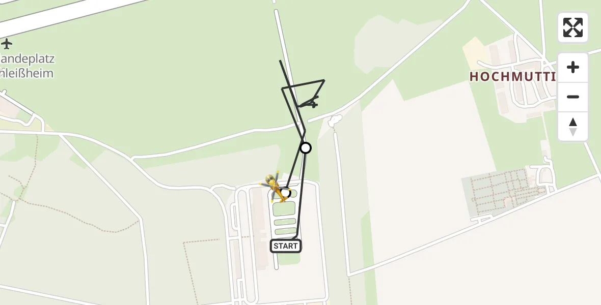 Flugroute Rettungshubschrauber Oberschleißheim - Oberschleißheim, 07 Mai 2026, 05:43