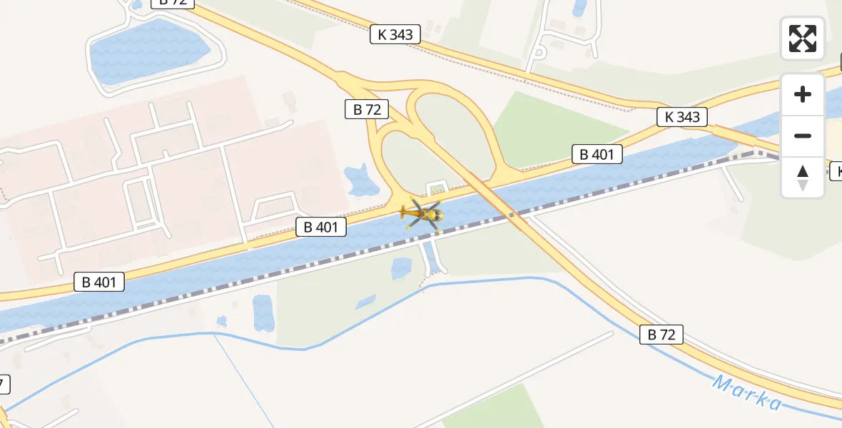 Flugroute Rettungshubschrauber Saterland - Saterland, 07 Mai 2026, 06:04