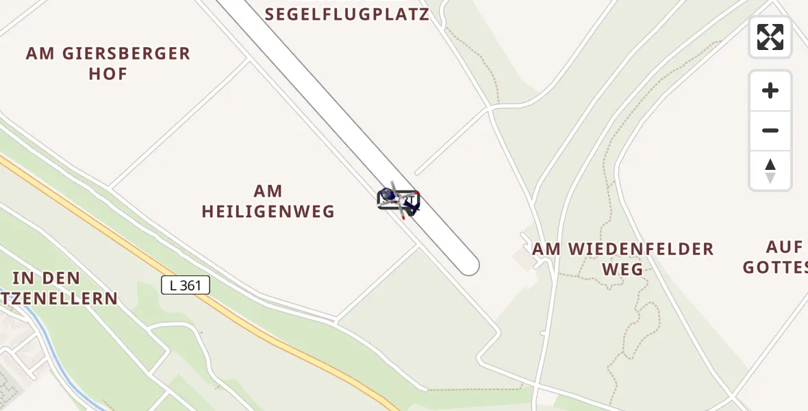 Flugroute Polizeihubschrauber Bergheim Flugplatz - Bergheim Flugplatz, 07 Mai 2026, 08:04