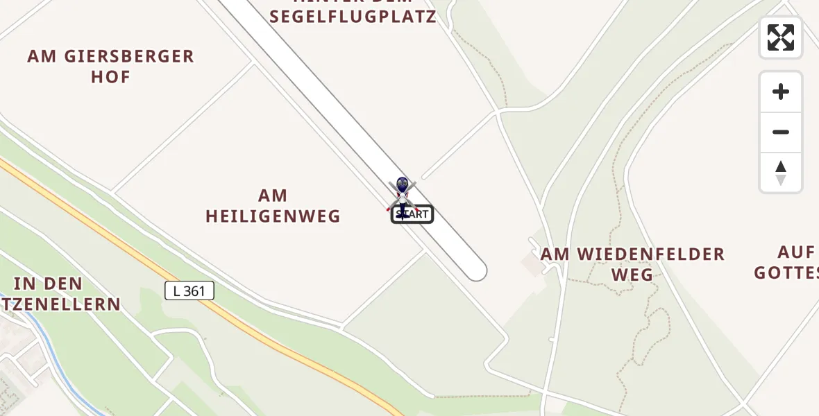 Flugroute Polizeihubschrauber Bergheim Flugplatz - Bergheim Flugplatz, 07 Mai 2026, 08:10