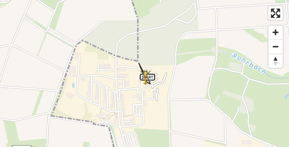 Flugroute Rettungshubschrauber Fuldatal Bundespolizei Hubschrauberlandeplatz - Fuldatal Bundespolizei Hubschrauberlandeplatz, 07 Mai 2026, 08:15