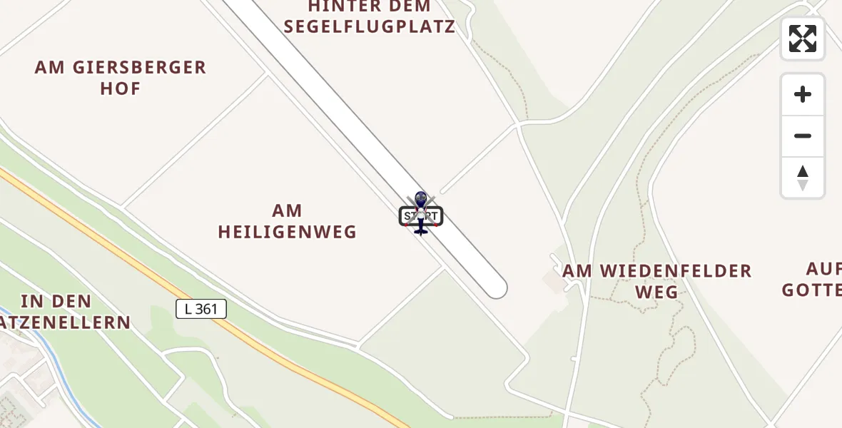 Flugroute Polizeihubschrauber Bergheim Flugplatz - Bergheim Flugplatz, 07 Mai 2026, 08:24