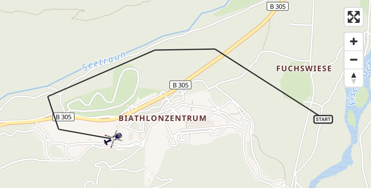 Flugroute Polizeihubschrauber Ruhpolding - Ruhpolding, 07 Mai 2026, 08:32