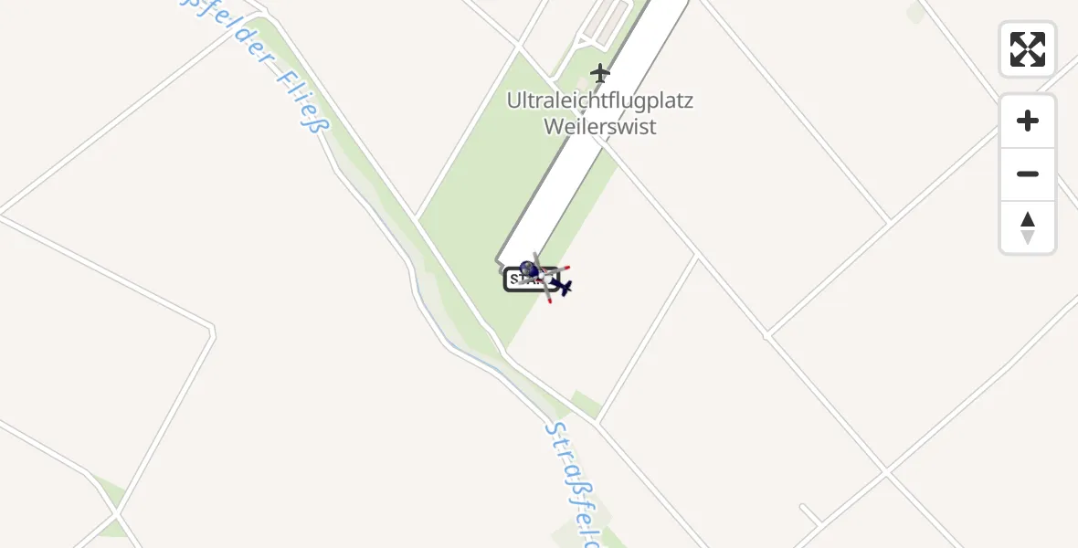 Flugroute Polizeihubschrauber Weilerswist UL - Weilerswist UL, 07 Mai 2026, 08:58