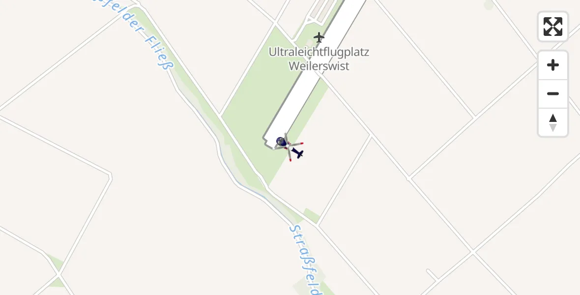 Flugroute Polizeihubschrauber Weilerswist UL - Weilerswist UL, 07 Mai 2026, 09:02