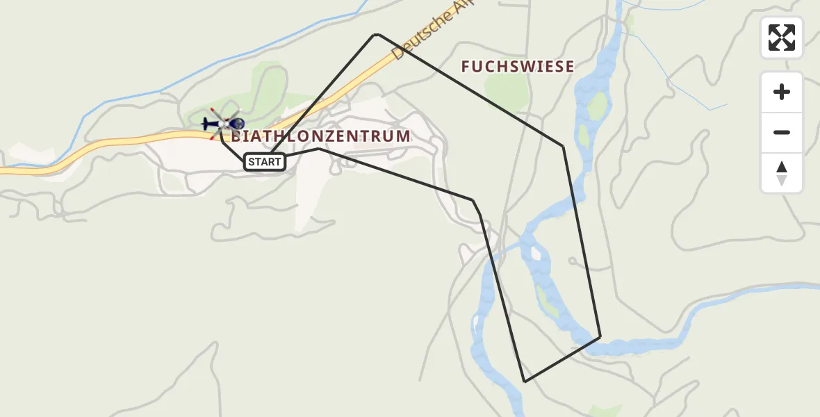 Flugroute Polizeihubschrauber Ruhpolding - Ruhpolding, 07 Mai 2026, 09:06