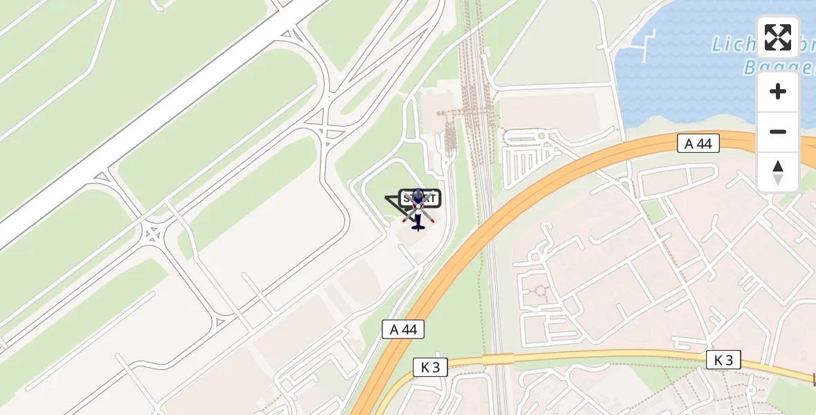 Flugroute Polizeihubschrauber Düsseldorf Flughafen - Düsseldorf Flughafen, 07 Mai 2026, 09:33