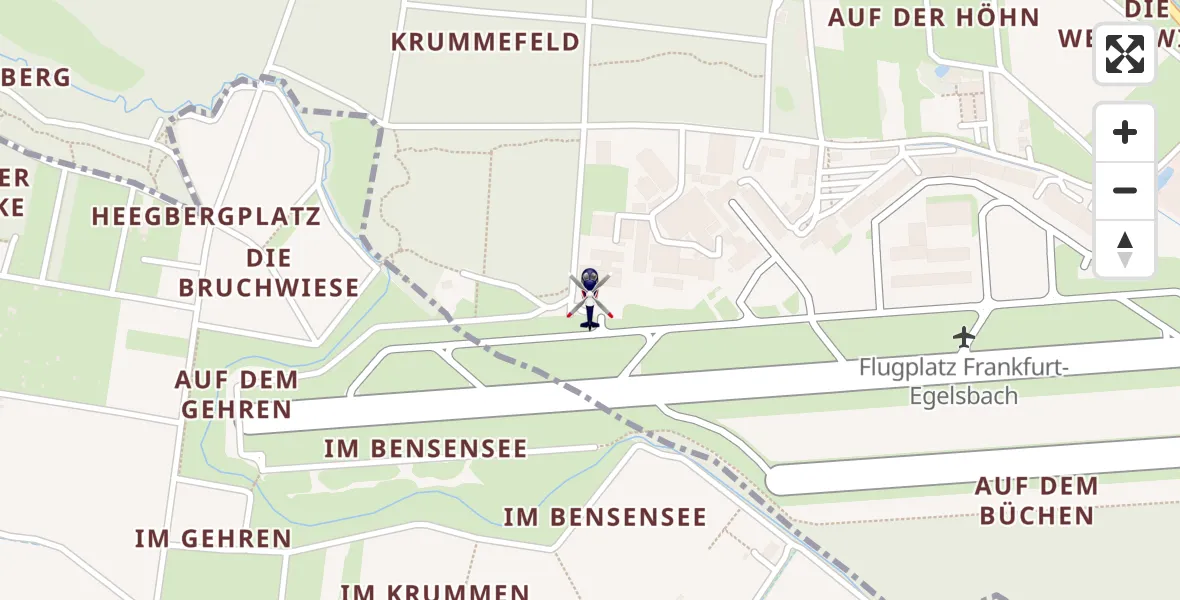 Flugroute Polizeihubschrauber Flughafen Frankfurt-Egelsbach - Flughafen Frankfurt-Egelsbach, 07 Mai 2026, 11:07