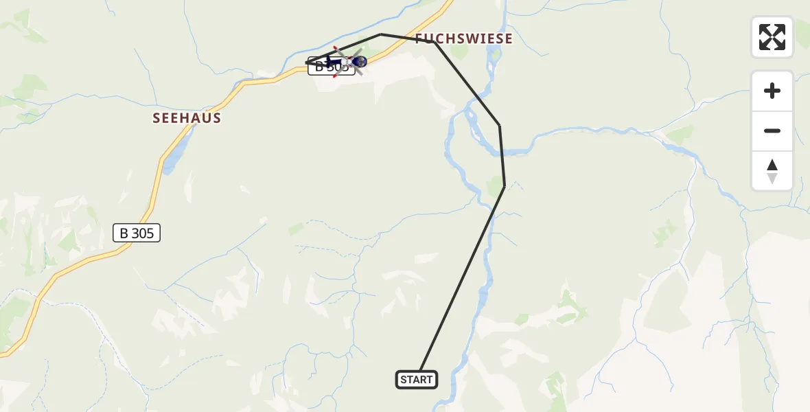 Flugroute Polizeihubschrauber Ruhpolding - Ruhpolding, 07 Mai 2026, 12:10