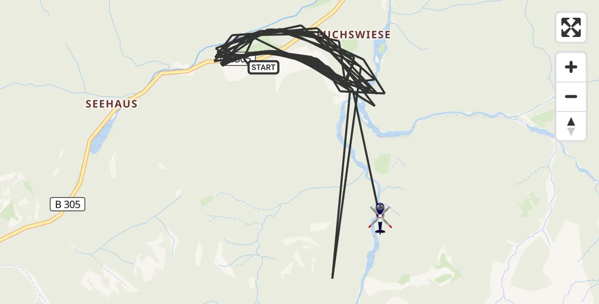 Flugroute Polizeihubschrauber Ruhpolding - Ruhpolding, 07 Mai 2026, 13:35