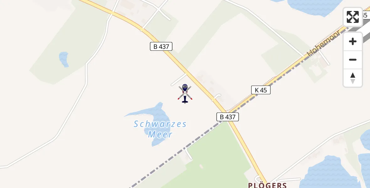 Flugroute Polizeihubschrauber Friedeburg - Friedeburg, 07 Mai 2026, 14:09