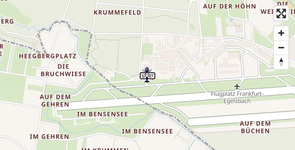 Flugroute Polizeihubschrauber Flughafen Frankfurt-Egelsbach - Flughafen Frankfurt-Egelsbach, 07 Mai 2026, 14:52