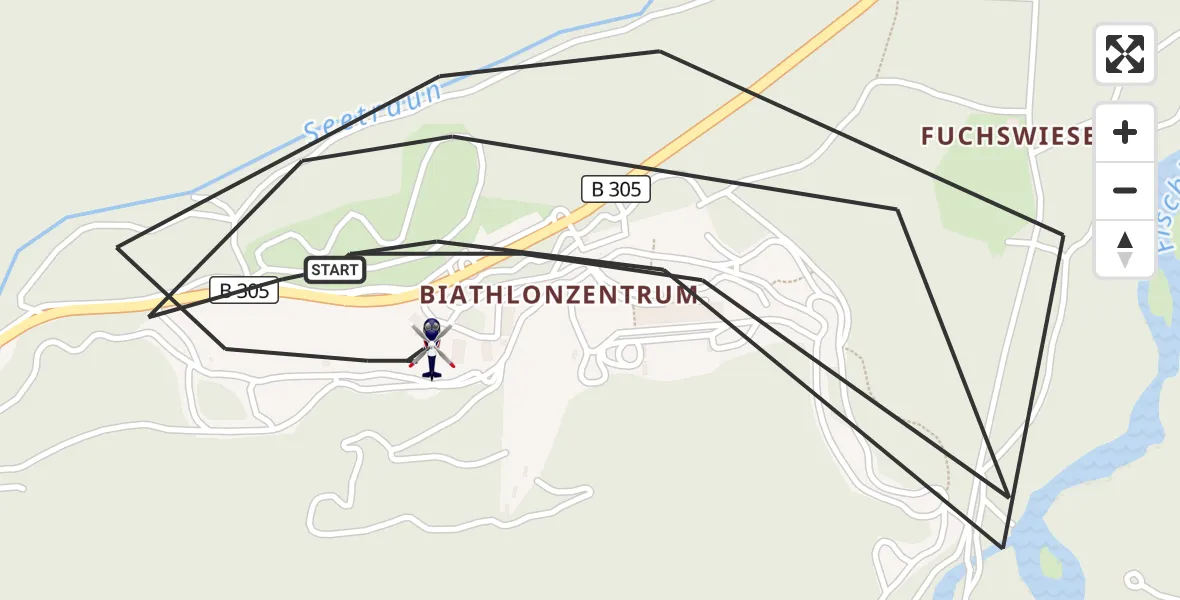 Flugroute Polizeihubschrauber Ruhpolding - Ruhpolding, 07 Mai 2026, 14:52