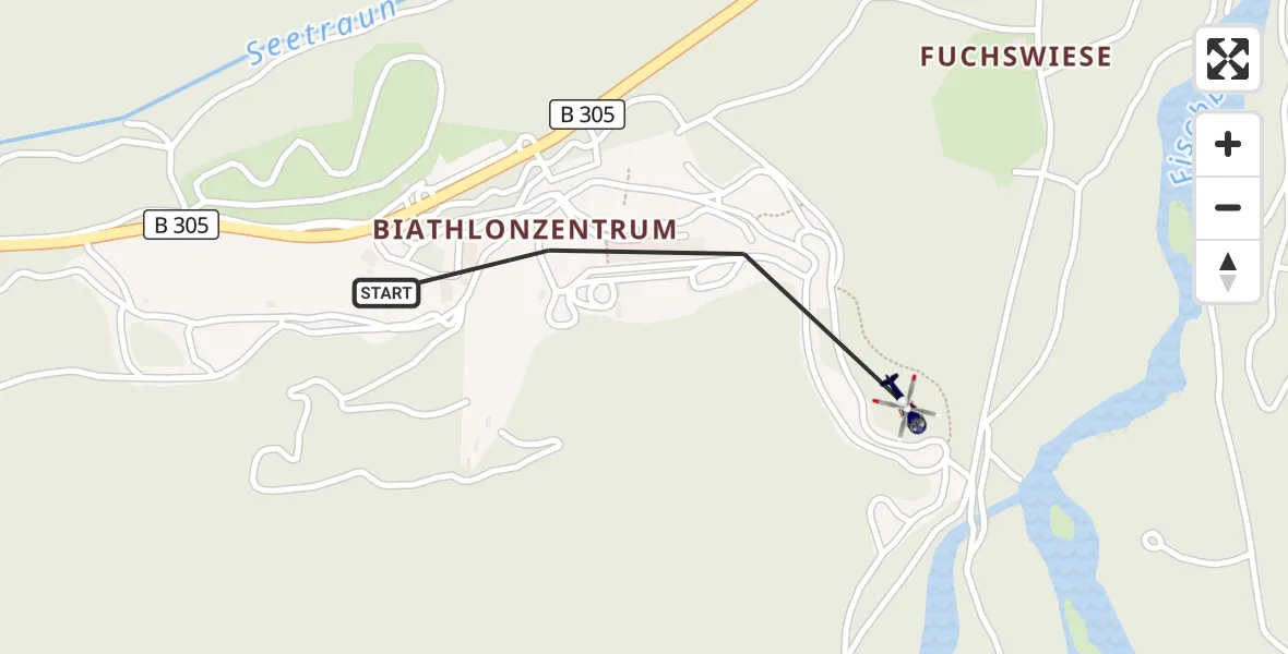 Flugroute Polizeihubschrauber Ruhpolding - Ruhpolding, 08 Mai 2026, 10:06