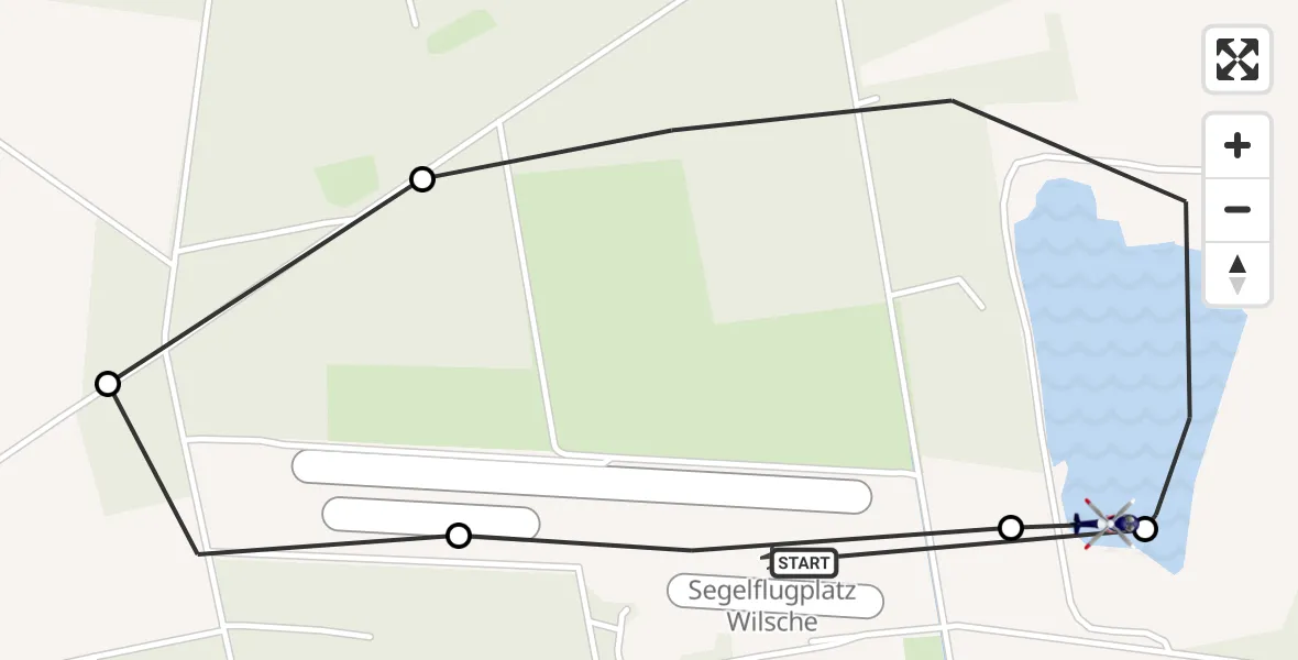Flugroute Polizeihubschrauber Wilsche Segelflugfeld - Gifhorn, 08 Mai 2026, 10:16