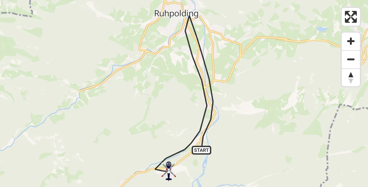 Flugroute Polizeihubschrauber Ruhpolding - Ruhpolding, 08 Mai 2026, 10:27