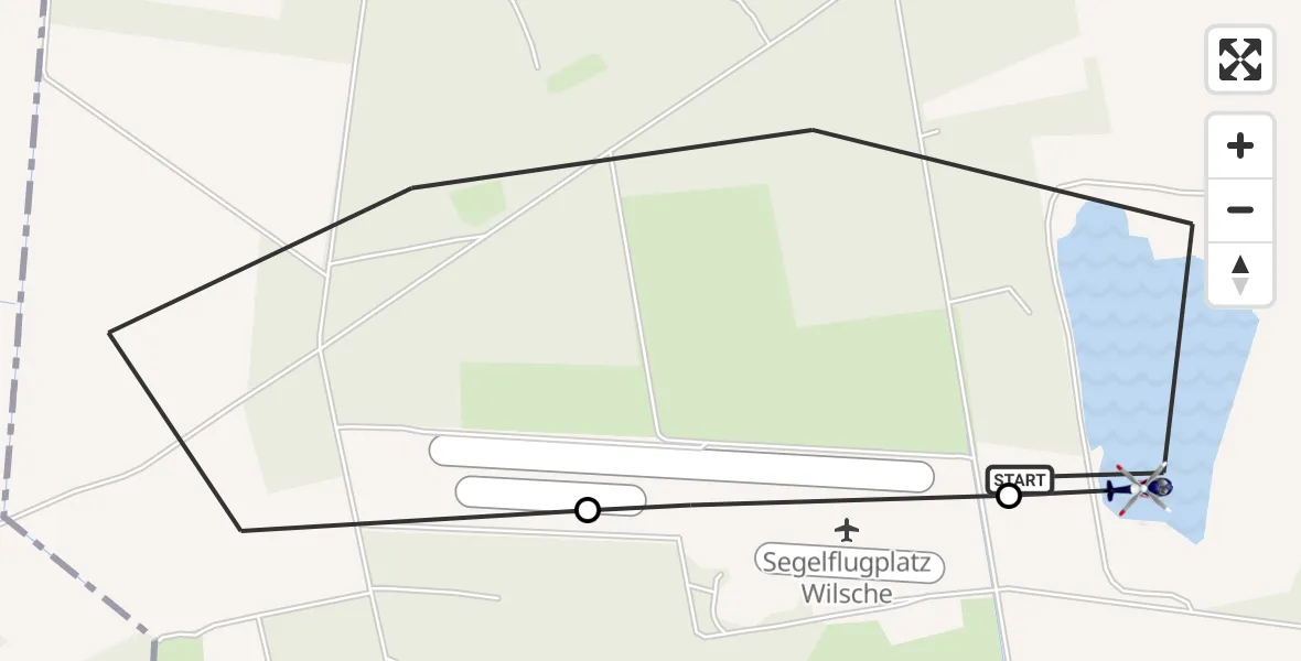 Flugroute Polizeihubschrauber Gifhorn - Gifhorn, 08 Mai 2026, 11:47