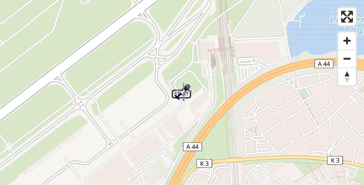Flugroute Polizeihubschrauber Düsseldorf Flughafen - Düsseldorf Flughafen, 08 Mai 2026, 11:50