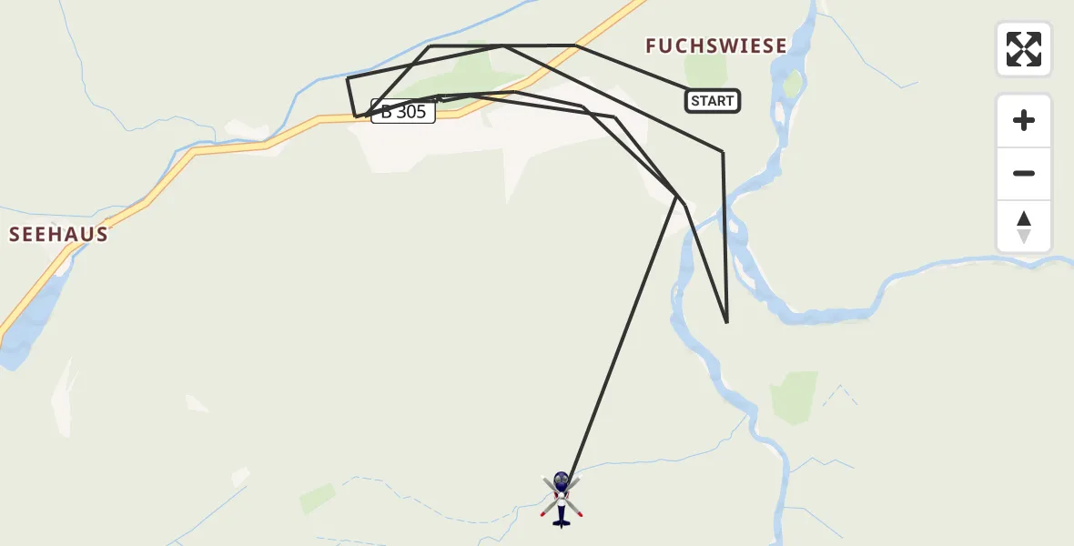 Flugroute Polizeihubschrauber Ruhpolding - Ruhpolding, 08 Mai 2026, 12:07