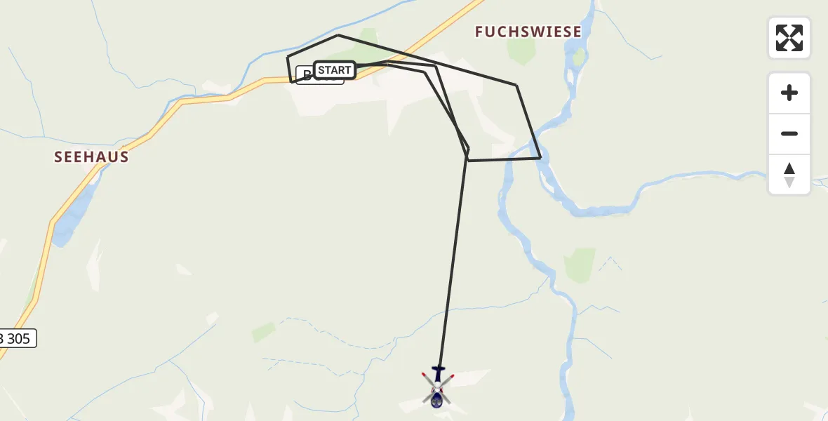 Flugroute Polizeihubschrauber Ruhpolding - Ruhpolding, 08 Mai 2026, 12:19