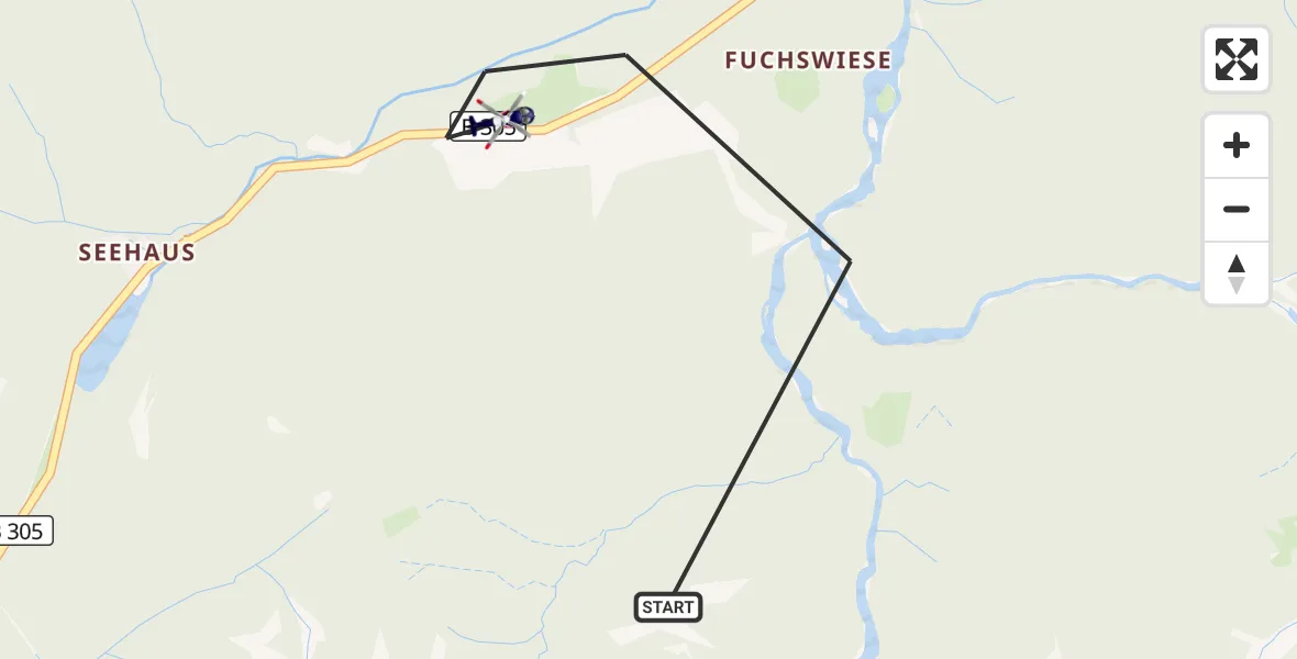 Flugroute Polizeihubschrauber Ruhpolding - Ruhpolding, 08 Mai 2026, 12:28