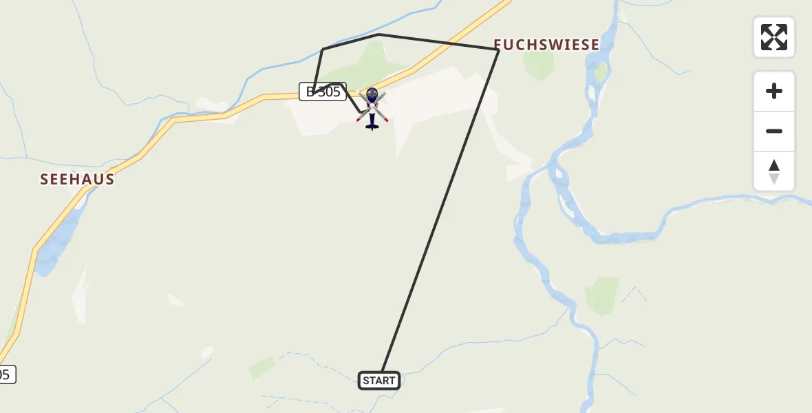 Flugroute Polizeihubschrauber Ruhpolding - Ruhpolding, 08 Mai 2026, 12:36