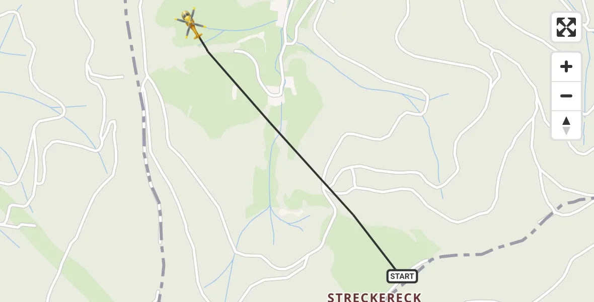 Flugroute Rettungshubschrauber Glottertal - Glottertal, 08 Mai 2026, 12:53