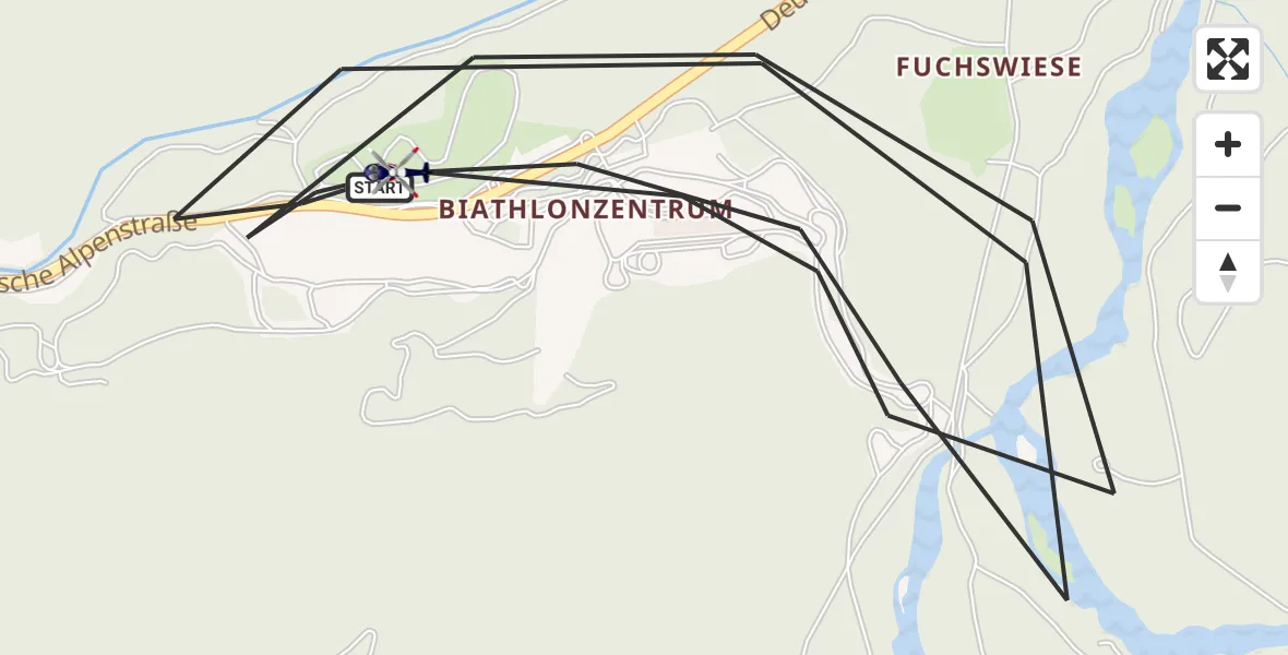 Flugroute Polizeihubschrauber Ruhpolding - Ruhpolding, 08 Mai 2026, 14:11