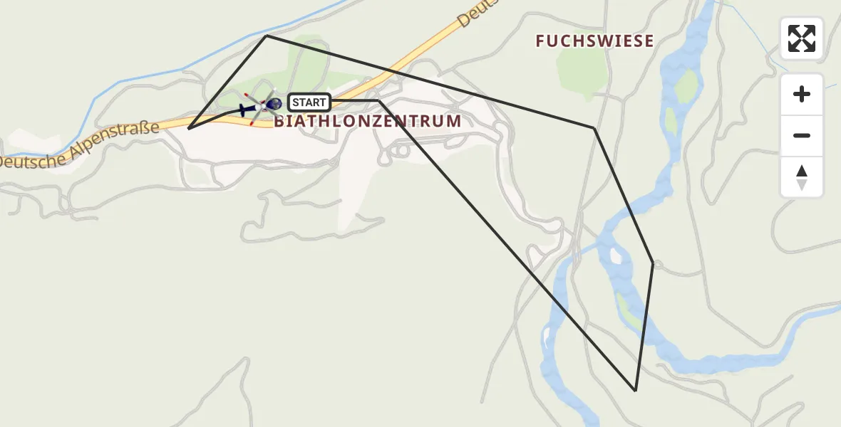 Flugroute Polizeihubschrauber Ruhpolding - Ruhpolding, 08 Mai 2026, 14:32
