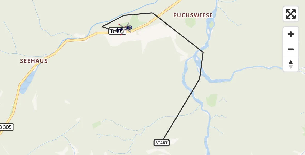 Flugroute Polizeihubschrauber Ruhpolding - Ruhpolding, 08 Mai 2026, 14:39